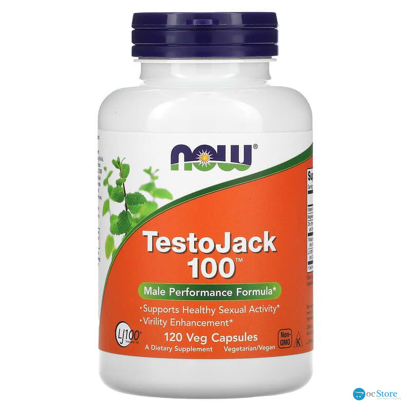 Репродуктивне здоров'я чоловіків, TestoJack 100, Now Foods, 120 вегетаріанських капсул