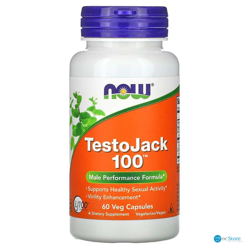 Репродуктивне здоров'я чоловіків, TestoJack 100, Now Foods, 60 вегетаріанських капсул