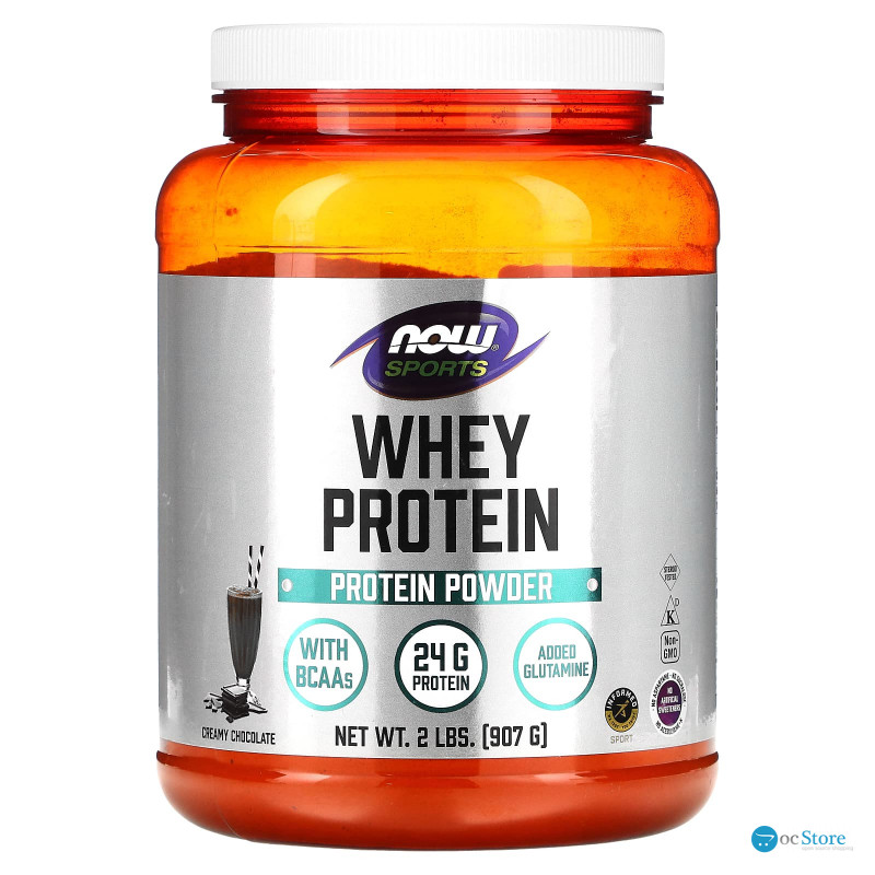 Сироватковий протеїн, Whey Protein, NOW Foods, Sports, вершковий шоколад, 907 г