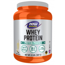 Сироватковий протеїн, Whey Protein, Now Foods, Sports, вершково-ванільний, 907 г