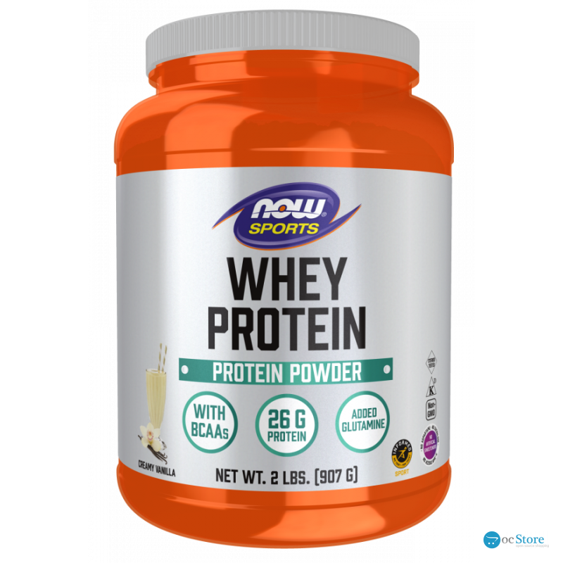 Сироватковий протеїн, Whey Protein, Now Foods, Sports, вершково-ванільний, 907 г