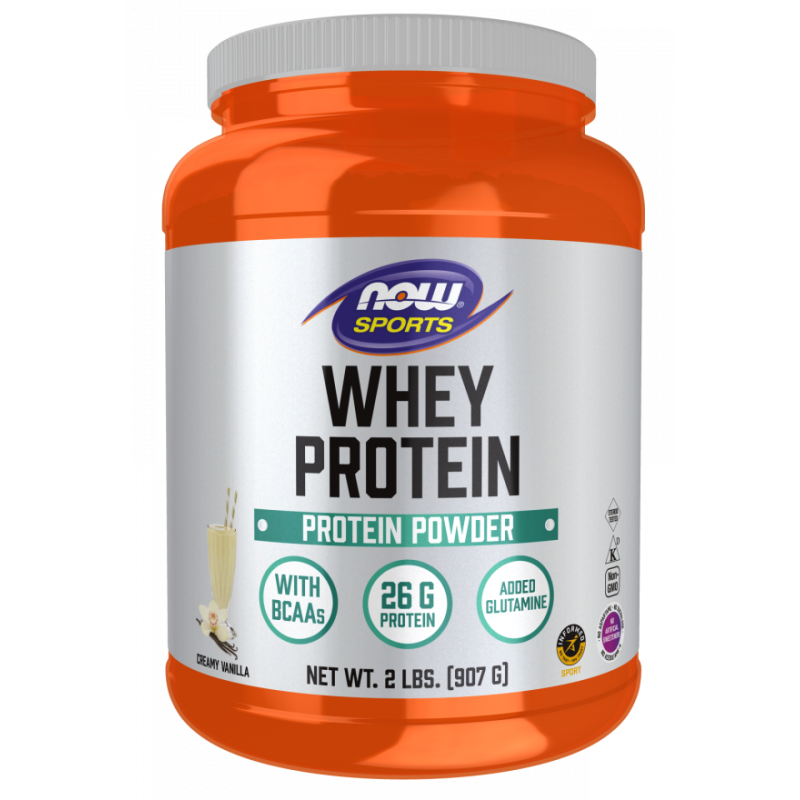Сироватковий протеїн, Whey Protein, Now Foods, Sports, вершково-ванільний, 907 г