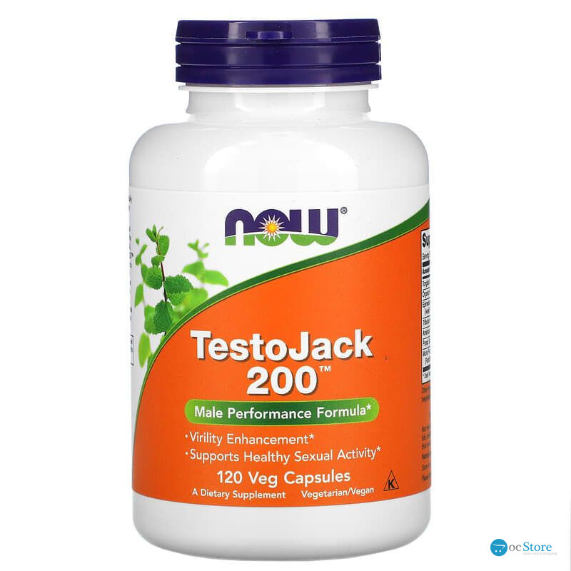 Репродуктивне здоров'я чоловіків, TestoJack 200, Now Foods, 120 вегетаріанських капсул
