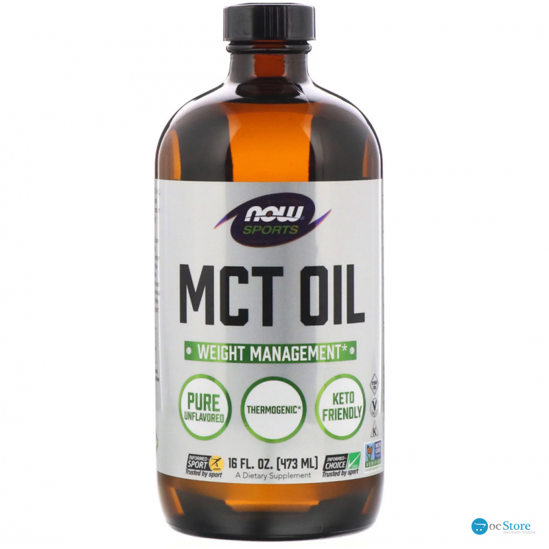 Масло МСТ для схуднення, MCT Oil, Now Foods, Sports, без смаку, 473 мл
