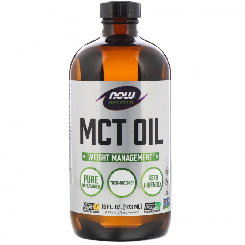 Масло МСТ для схуднення, MCT Oil, Now Foods, Sports, без смаку, 473 мл