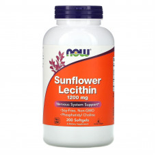 Соняшниковий лецитин, Sunflower Lecithin, Now Foods, 1200 мг, 200 гелевих капсул