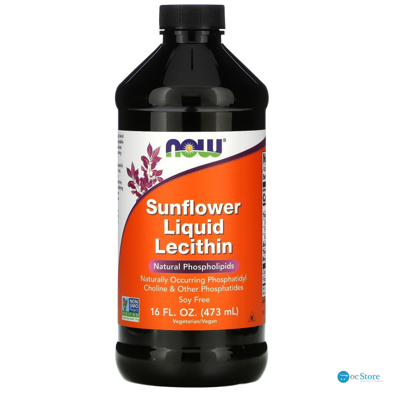 Лецитин соняшниковий, Sunflower Liquid Lecithin, Now Foods, рідкий, 473 мл