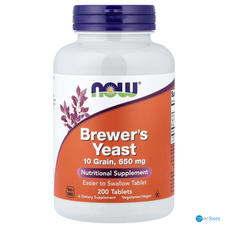 Пивні дріжджі, Brewer's Yeast, Now Foods, 650 мг, 200 таблеток