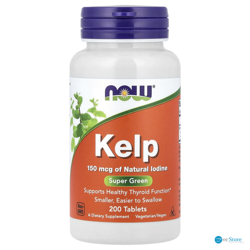 Ламінарія, Kelp, Now Foods, 150 мкг, 200 таблеток