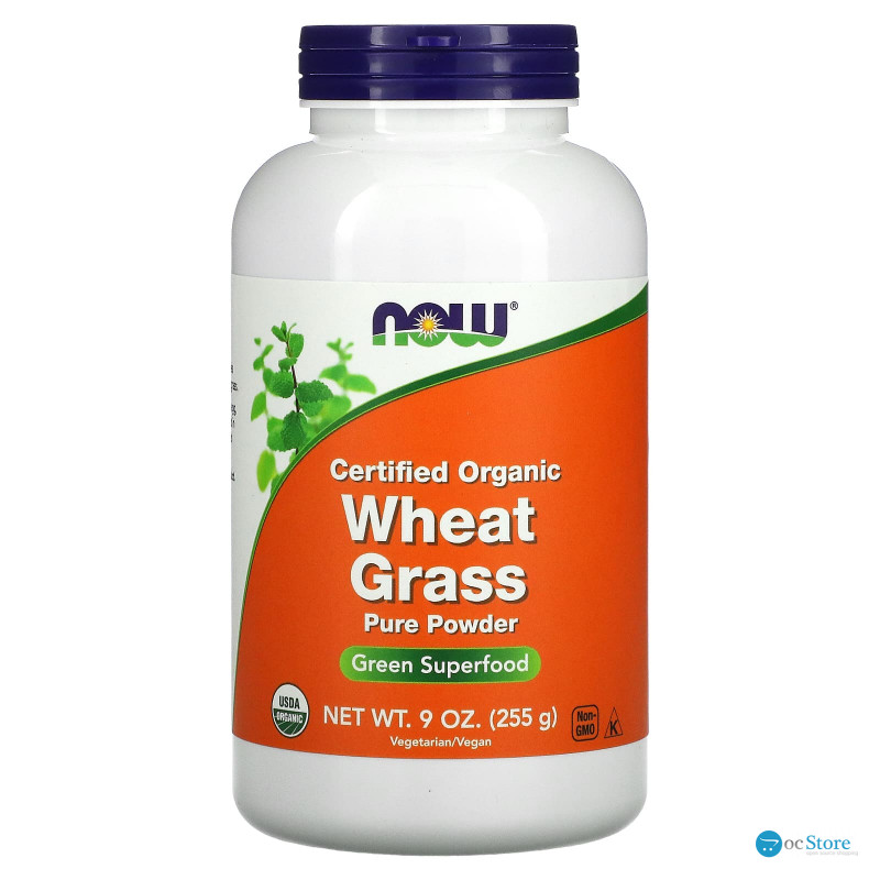 Пророщена пшениця, Wheat Grass, Now Foods, органічна, сертифікована, 255 г