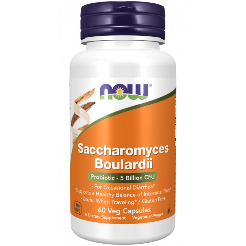 Сахароміцети Буларді, Saccharomyces Boulardii, Now Foods, 5 млрд. КУО, 60 вегетаріанських капсул