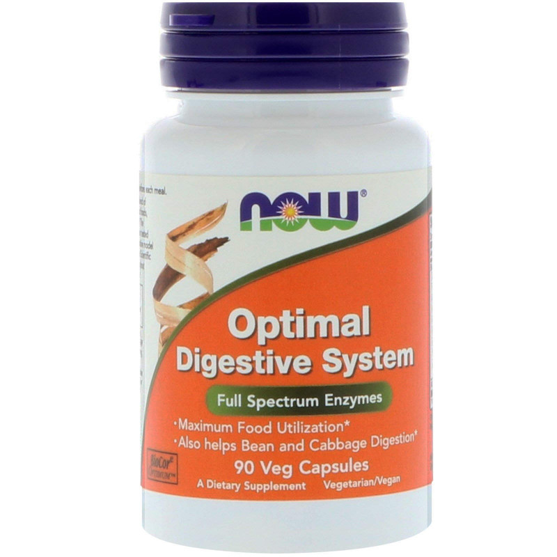 Ферменти для травлення, Optimal Digestive System, Now Foods, 90 вегетаріанських капсул