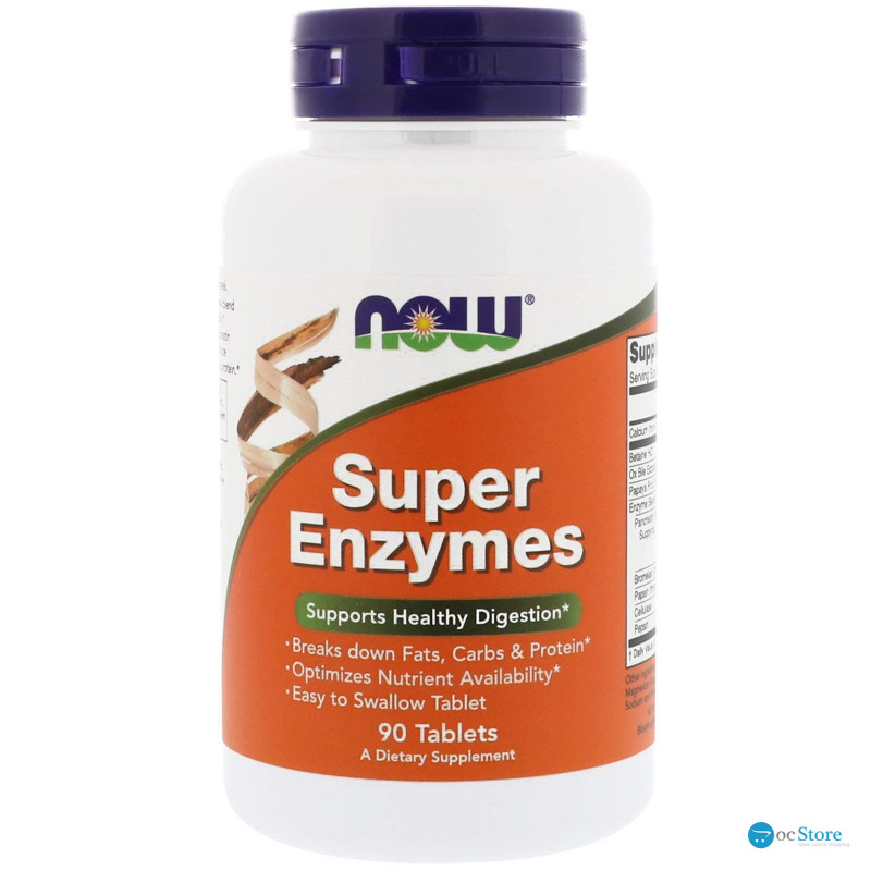 Ензими, Super Enzymes, Now Foods, 90 таблеток