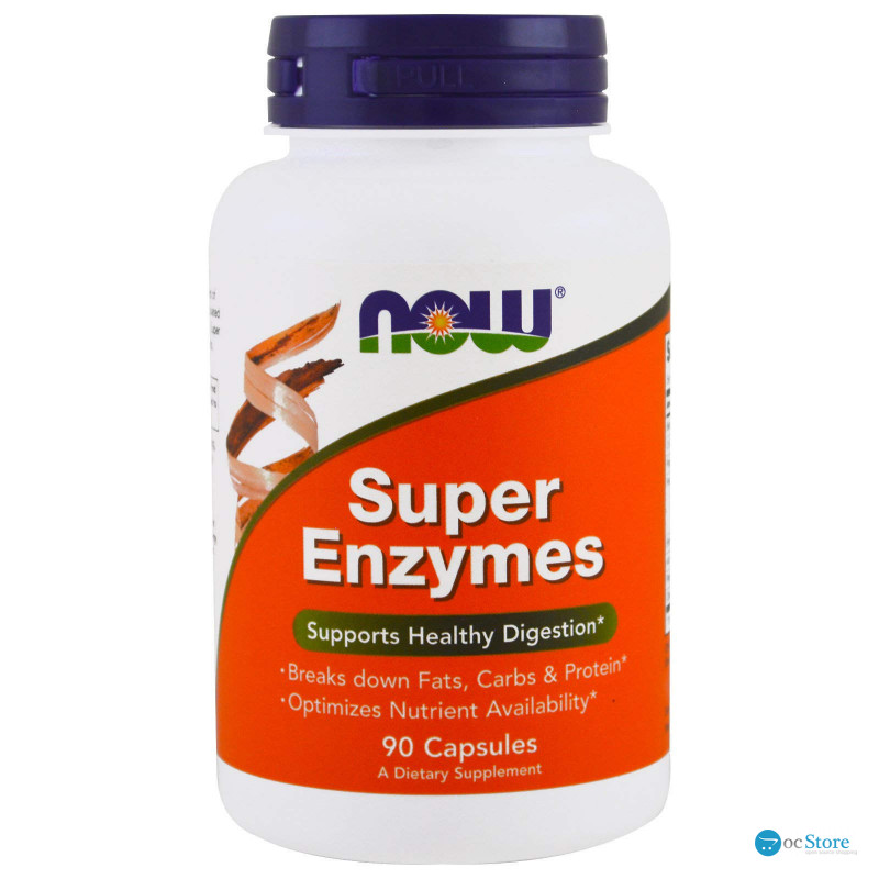 Ферменти для травлення, Super Enzymes, Now Foods, 90 капсул