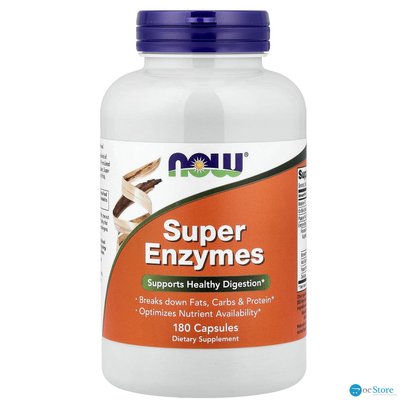 Травні ферменти, Super Enzymes, Now Foods, 180 капсул