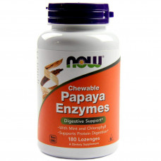 Ферменти папайї для травлення, Papaya Enzymes, Now Foods, 180 льодяників