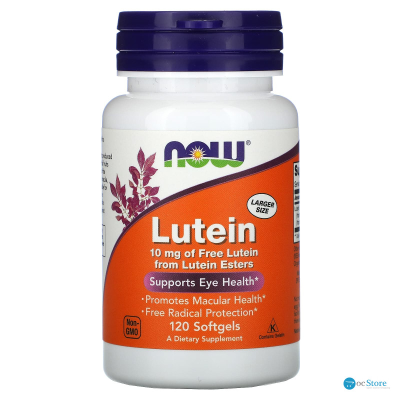 Лютеїн, Lutein, NOW Foods, 10 мг, 120 гелевих капсул