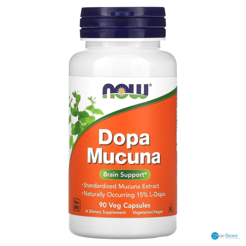 Мукуна пекуча (Капікачху), Dopa Mucuna, NOW Foods, 90 вегетаріанських капсул