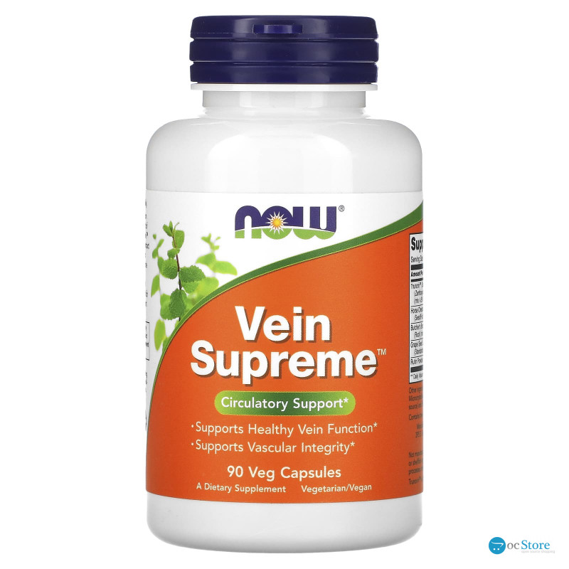 Підтримка для вен, Vein Supreme, Now Foods, 90 вегетаріанських капсул