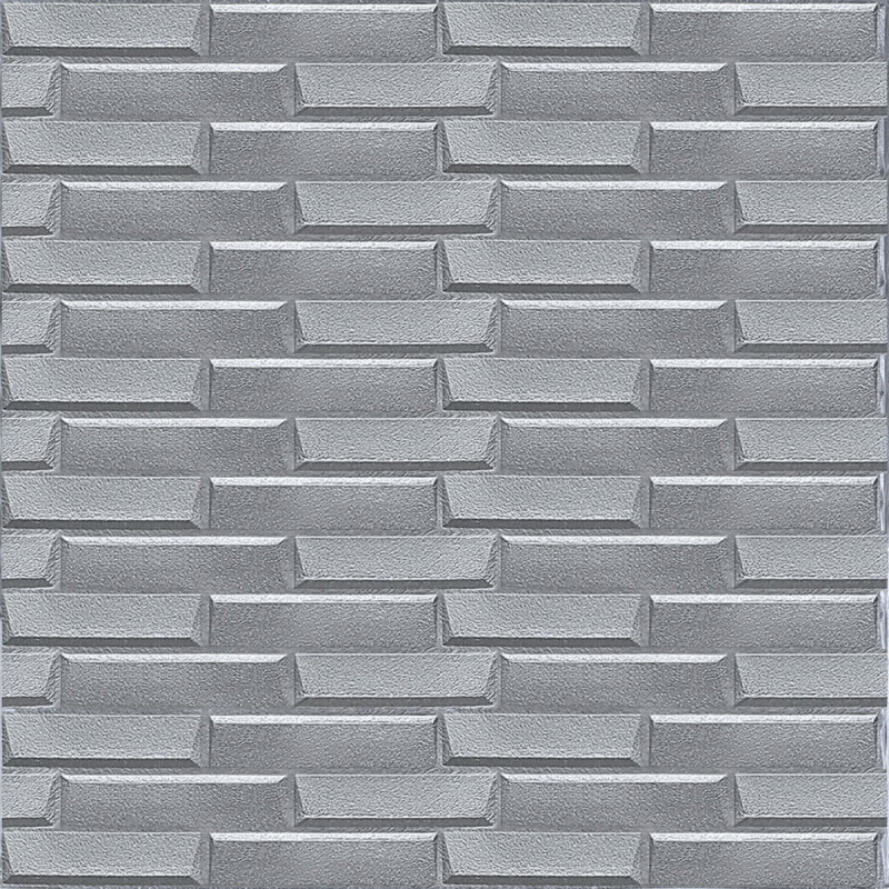 3D панель самоклеюча кладка 770х700х5мм Срібло (034) SW-00000217