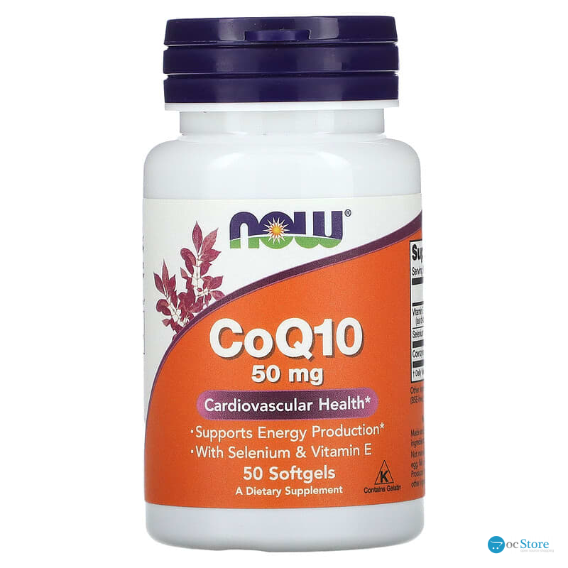 Коензим Q10 з селеном та вітаміном Е, CoQ10, Now Foods, 50 мг, 50 гелевих капсул