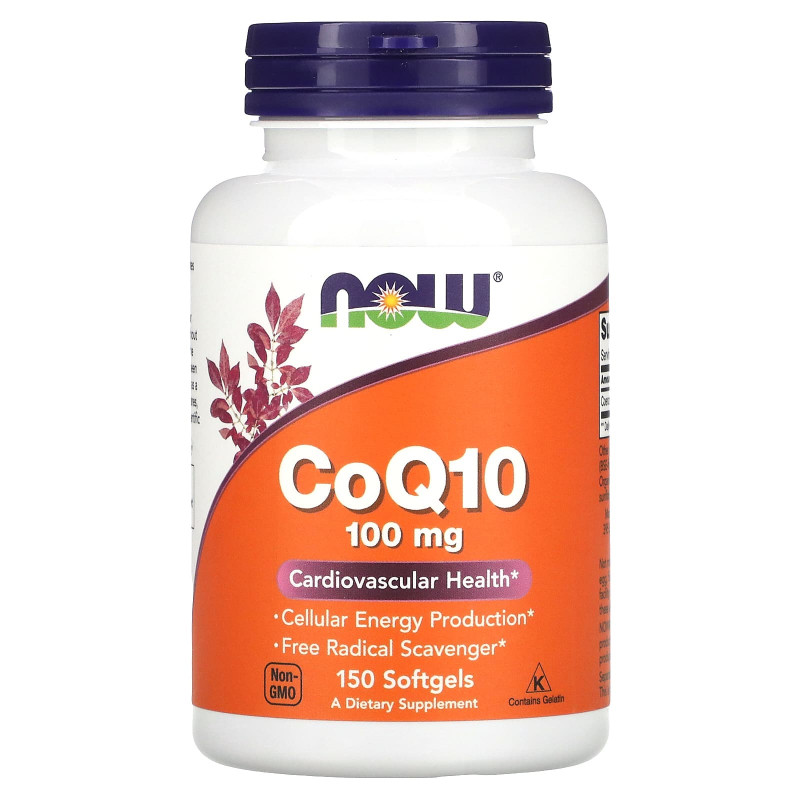 Коензим Q10 (CoQ10), Now Foods, 100 мг, 150 гелевих капсул