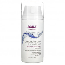 Крем з прогестероном, Cream Progesterone, Now Foods, Solutions, балансуючий крем для шкіри, без запаху, 85 г