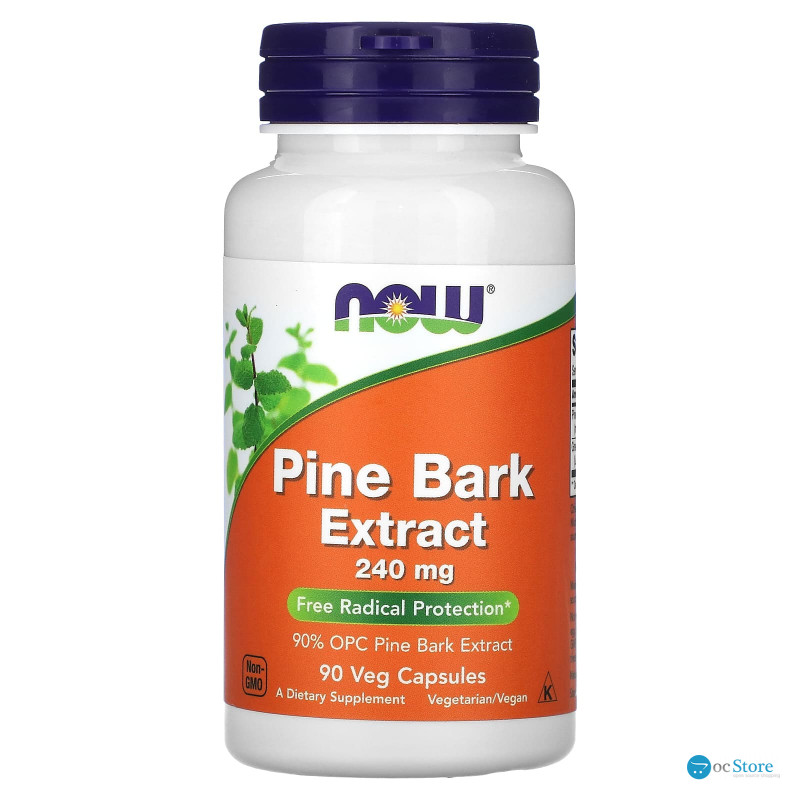 Екстракт соснової кори, Pine Bark, NOW Foods, 240 мг, 90 вегетаріанських капсул