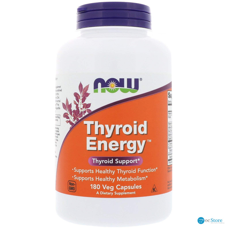 Для щитовидної залози, Thyroid Energy, Now Foods, 180 вегетаріанських капсул