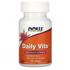 Мультивітаміни і мінерали, Daily Vits, Now Foods, 1 таблетку в день, 100 таблеток