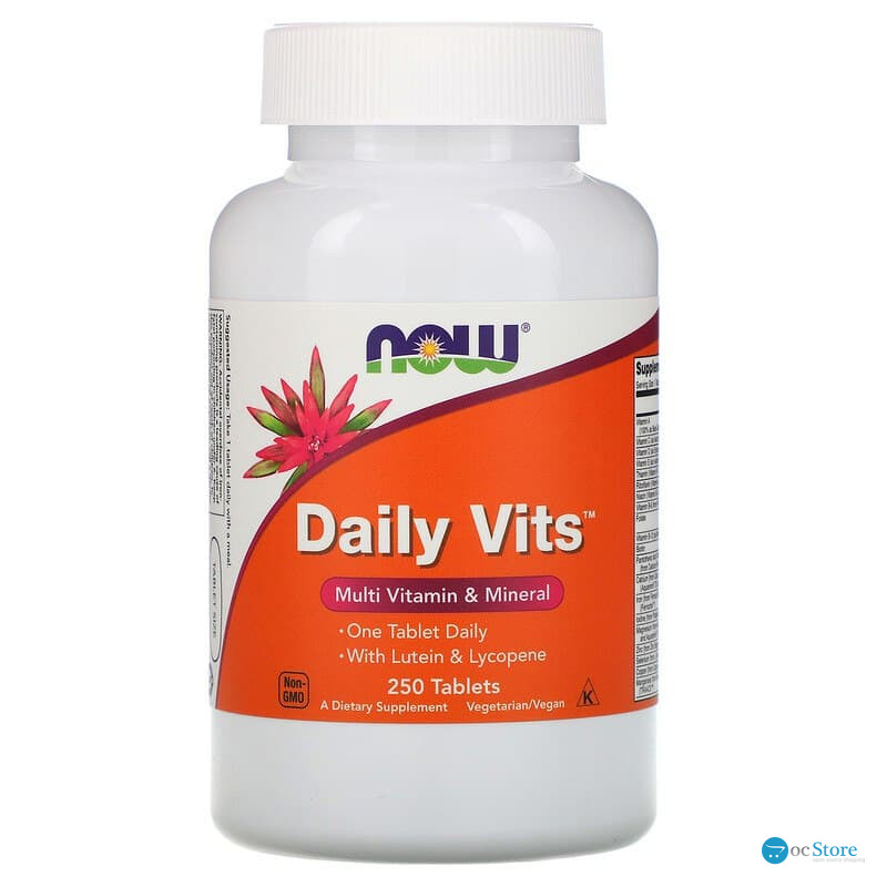 Мультивітаміни і мінерали, Daily Vits, Now Foods, 250 таблеток