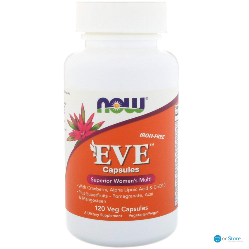 Вітаміни для жінок Єва, Eve, Women's Multi, Now Foods, чудовий комплекс, 120 вегетаріанських капсул