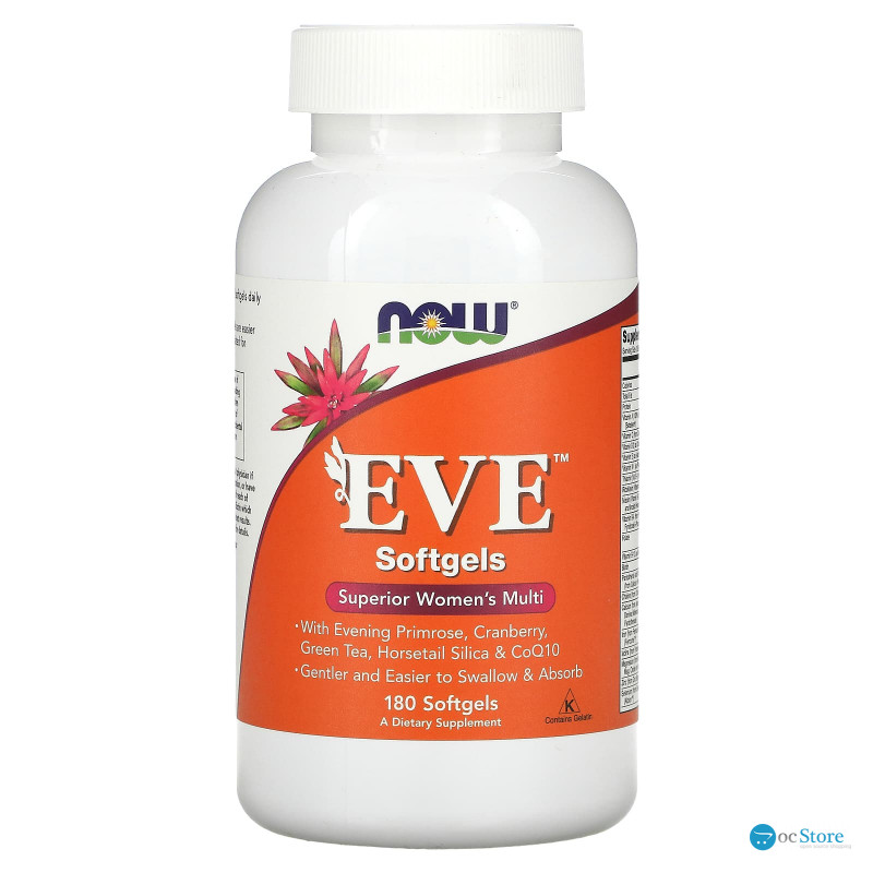 Вітаміни для жінок, EVE Women's Multi, Now Foods, чудовий комплекс, 180 гелевих капсул