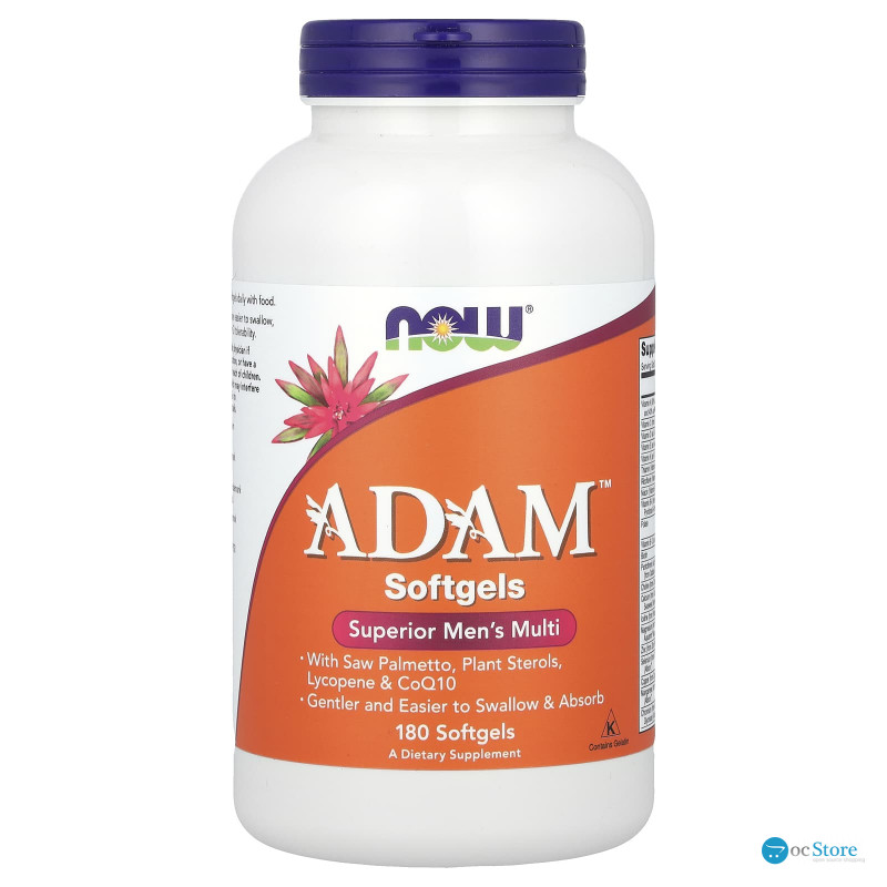 Мультивітамінний комплекс Адам, ADAM Men's Multi, Now Foods, для чоловіків, 180 гелевих капсул