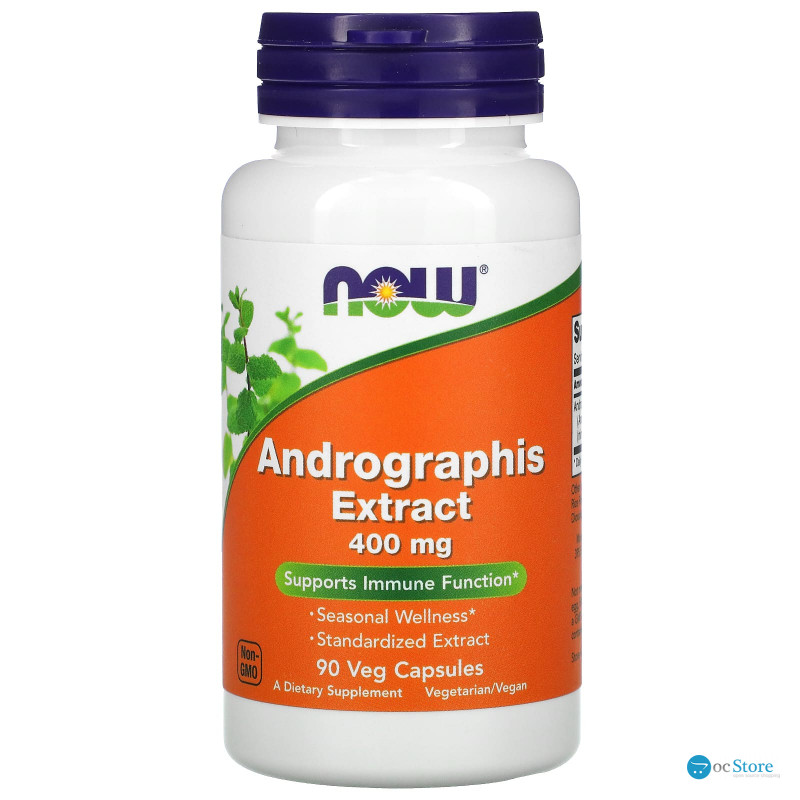 Андрографіс екстракт, Andrographis, Now Foods, 400 мг, 90 вегетаріанських капсул