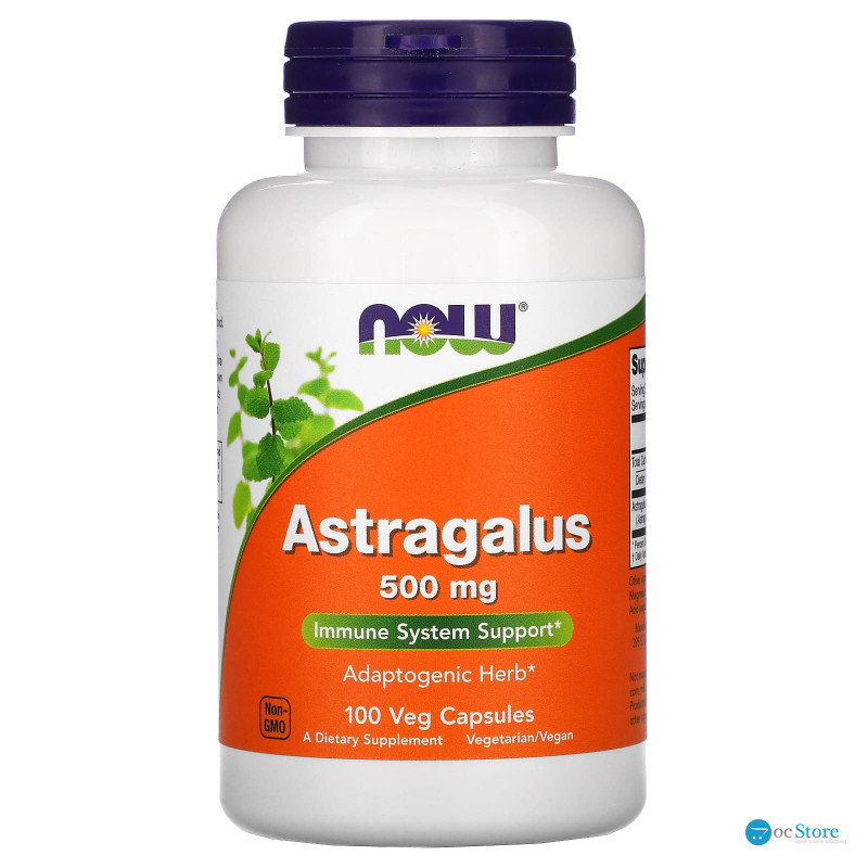 Астрагал, Astragalus, Now Foods, 500 мг, 100 вегетаріанських капсул