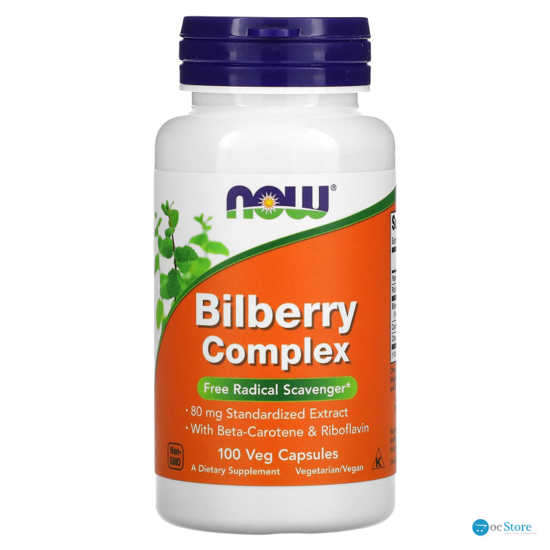 Чорниця для зору, Bilberry Complex, Now Foods, комплекс, 100 вегетаріанських капсул