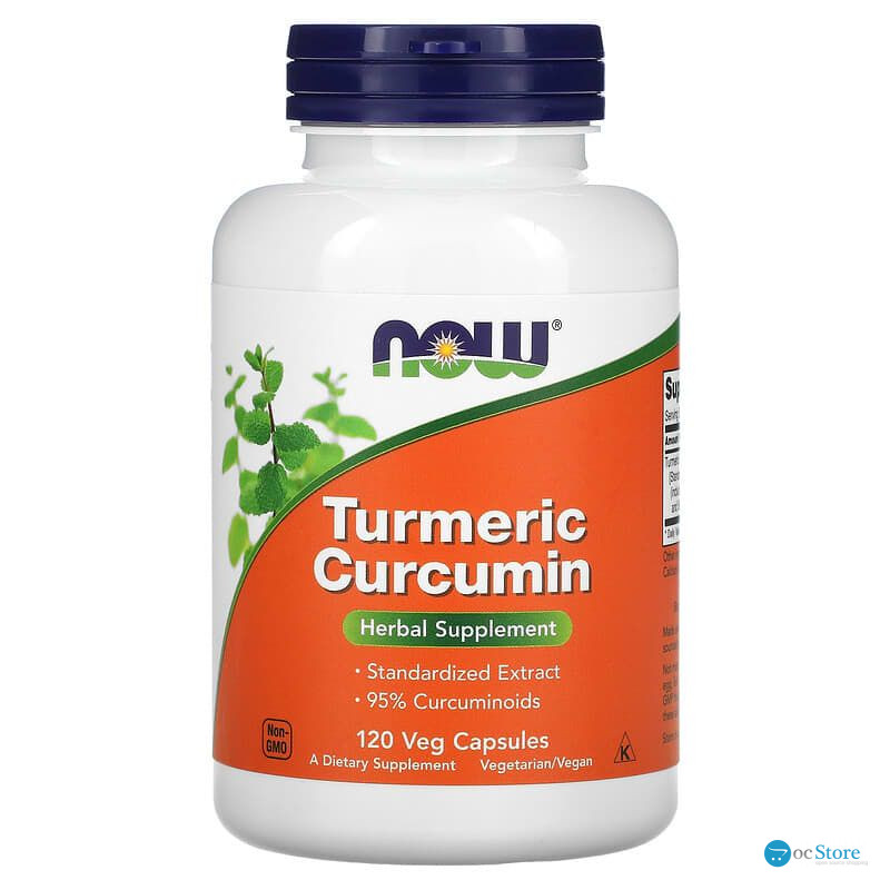 Куркумін, Turmeric Curcumin, NOW Foods, 120 вегетаріанських капсул