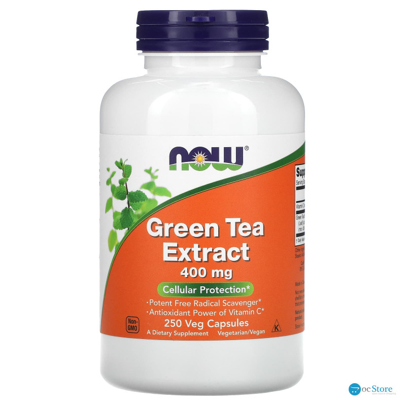 Екстракт зеленого чаю (Green Tea), Now Foods, 400 мг, 250 вегетаріанських капсул