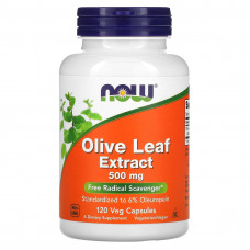 Листя оливи, Olive Leaf, NOW Foods, екстракт, 500 мг, 120 рослинних капсул