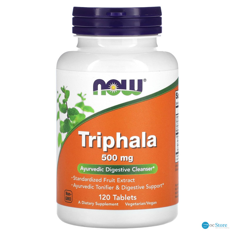 Трифала (Triphala), Now Foods, 500 мг, 120 таблеток