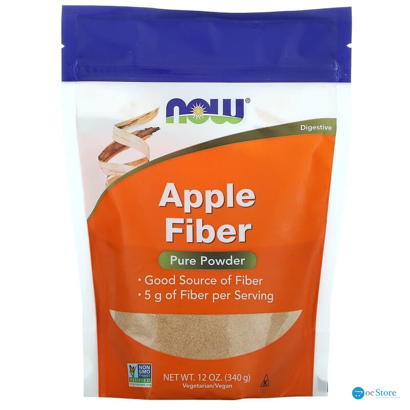 Яблучне волокно, Apple Fiber, Now Foods, чистий порошок, 340 г