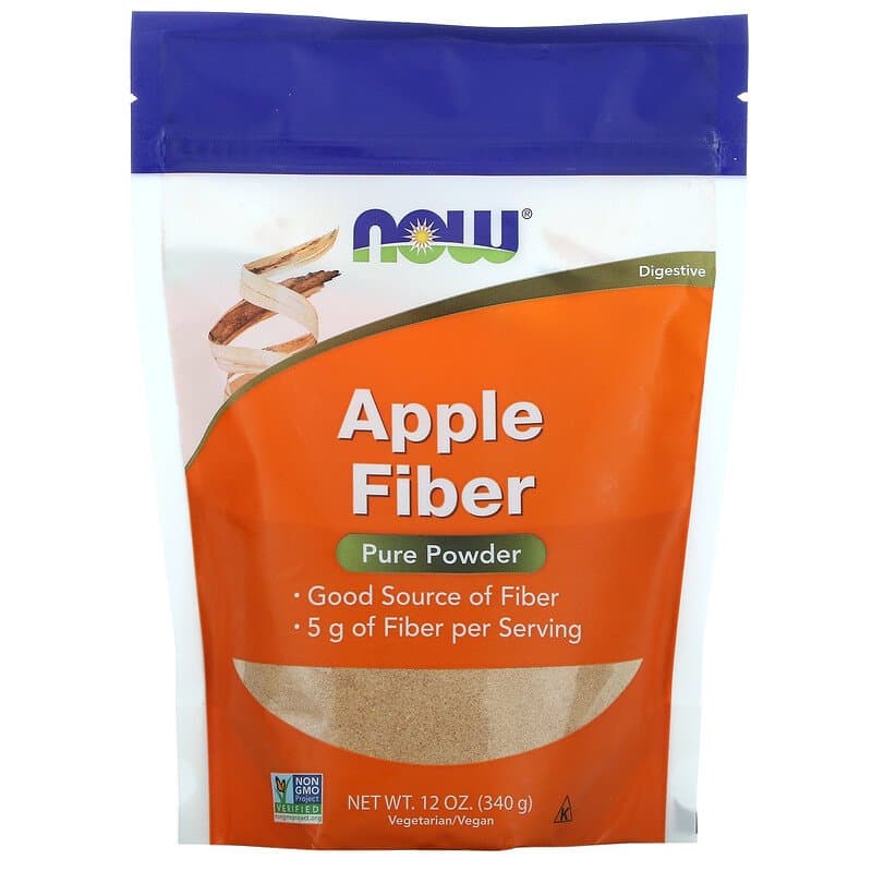 Яблучне волокно, Apple Fiber, Now Foods, чистий порошок, 340 г