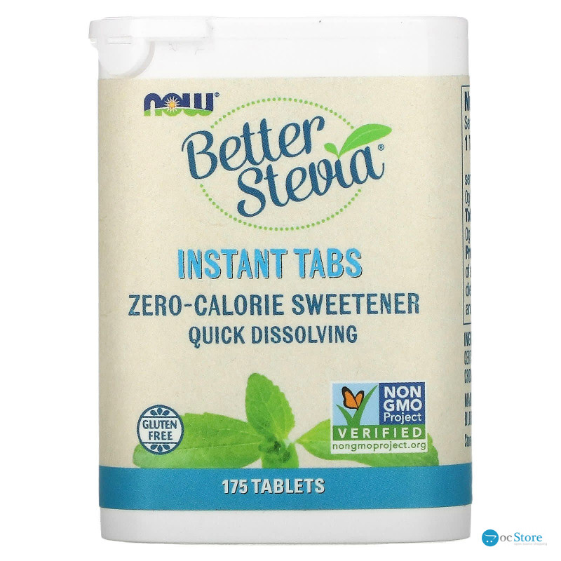 Стевія, Better Stevia, Now Foods, швидкорозчинні таблетки, 175 таблеток