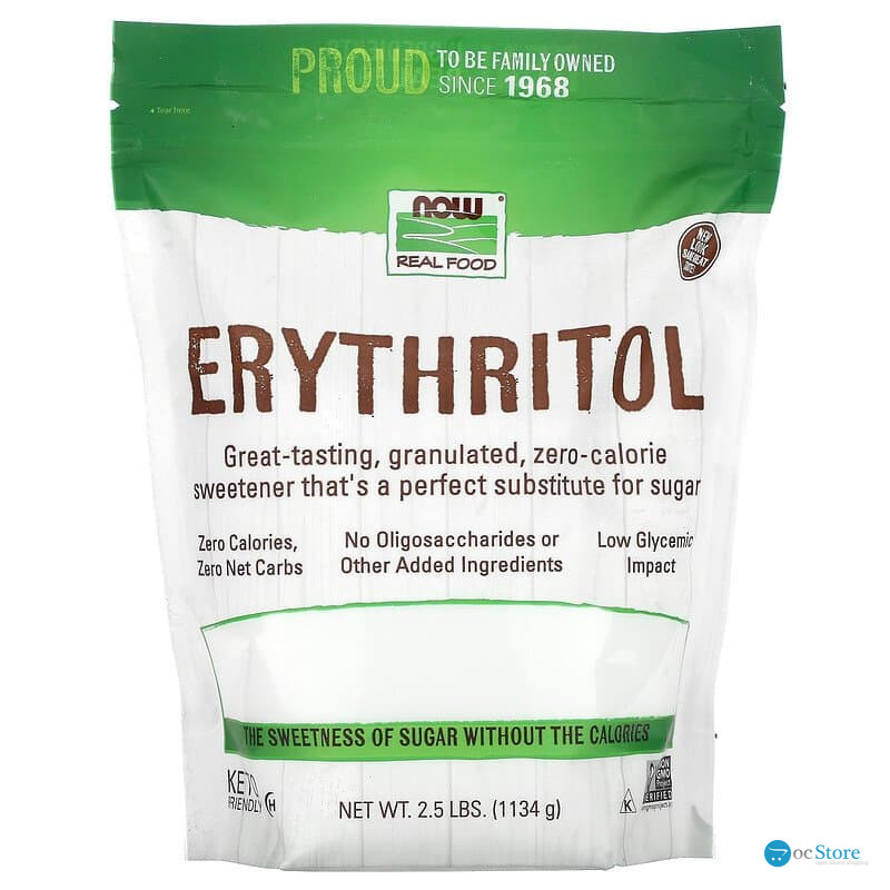 Еритритол, цукрозамінник, Erythritol, Now Foods, Real Food, 1134 г