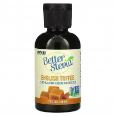 Стевія, Better Stevia, Now Foods, рідкий підсолоджувач з нульовою калорійністю, смак англійського ірису, 59 мл