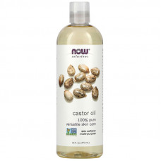 Касторове масло, Castor Oil, Now Foods, Solution Oils, 473 мл.
