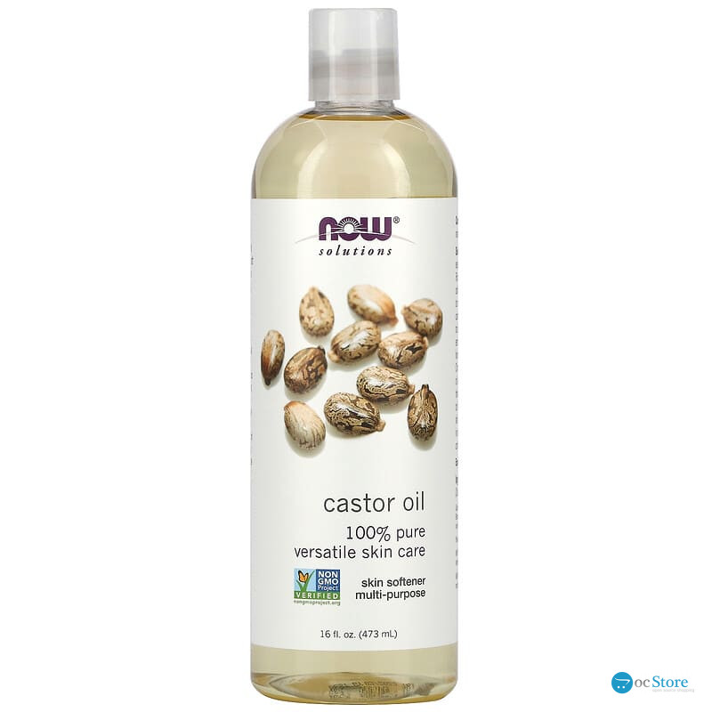 Касторове масло, Castor Oil, Now Foods, Solution Oils, 473 мл.