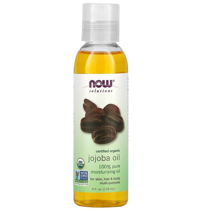 Масло жожоба, Jojoba Oil, Now Foods, Solutions, сертифіковане органічне, 118 мл
