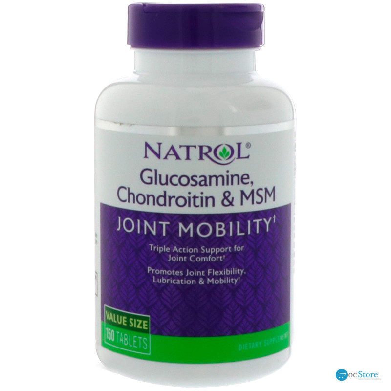 Глюкозамін хондроїтин МСМ, Glucosamine Chondroitin MSM, Natrol, 150 таблеток
